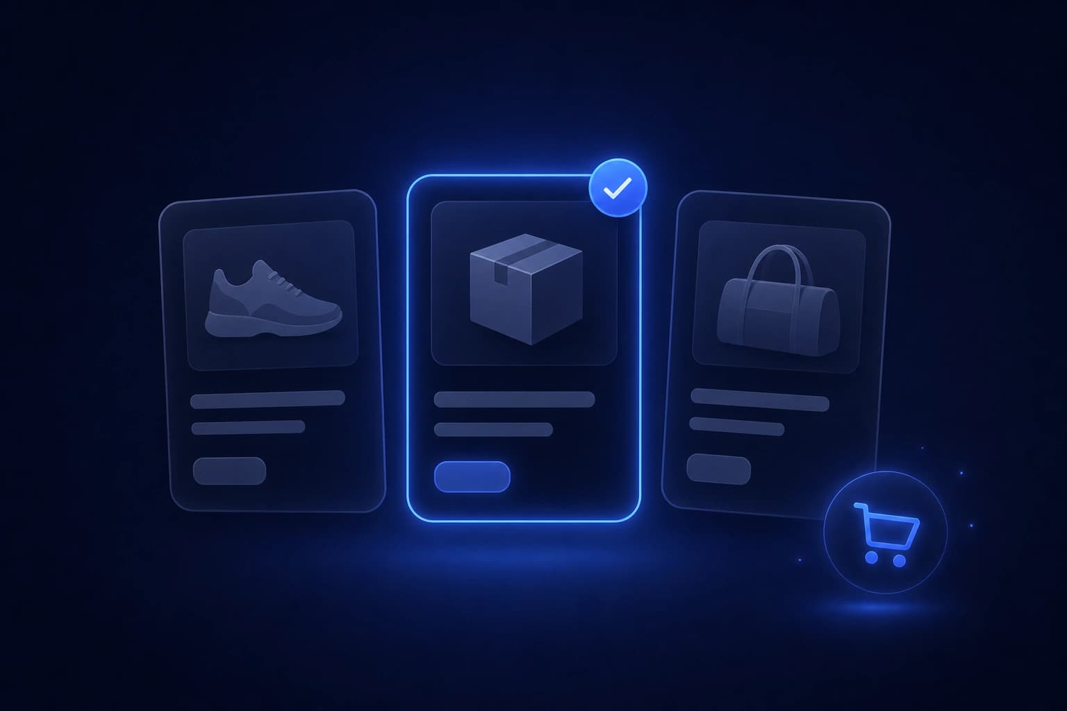 Illustration of product listing cards with the best value highlighted